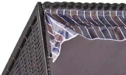 Strandkorb Baltic PE Schwarz Dessin Anthrazit Braun 15 Strandkorb Baltic PE Schwarz Dessin Anthrazit Braun -Schemel Shop strandkorb baltic natur schwarz oliv grau gestreift sc00776 4