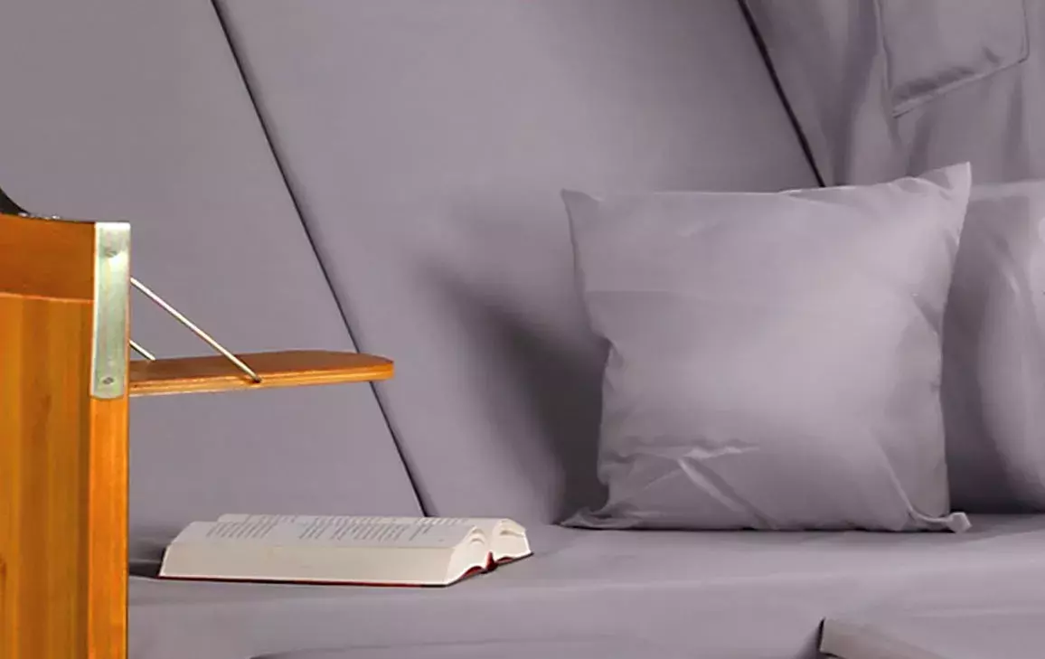 Strandkorb Baltic PE Schwarz Dessin Uni Grau 5 Strandkorb Baltic PE Schwarz Dessin Uni Grau – Bild 3