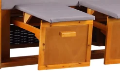 Strandkorb Baltic PE Schwarz Dessin Uni Grau-KOMPLETTSET -Schemel Shop strandkorb baltic natur schwarz oliv grau uni sc00425 3