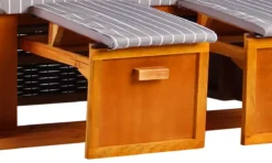 Strandkorb Baltic PE Schwarz Dessin Royal Grau -Schemel Shop strandkorb baltic pe schwarz royal grau mp02307 3