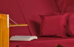 Strandkorb Baltic PE Weiß Dessin Uni Rot -Schemel Shop strandkorb baltic weiss dessin uni rot sc00455 1