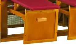 Strandkorb Baltic PE Weiß Dessin Uni Rot -Schemel Shop strandkorb baltic weiss dessin uni rot sc00455 3