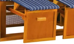 Strandkorb Baltic PE Weiß Dessin Royal Blau -Schemel Shop strandkorb baltic weiss royal blau sc00448 3munqnat0guwx8