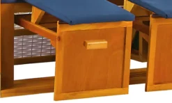 Strandkorb Baltic PE Weiß Dessin Uni Blau -Schemel Shop strandkorb baltic weiss uni blau sc00445 3s2tjwwennvj8t