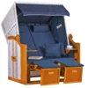 Strandkorb Baltic PE Weiß Dessin Uni Blau -Schemel Shop strandkorb baltic weiss uni blau sc00445cy6nkhlyuh5w6