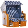 Strandkorb Baltic PE Weiß Dessin Karo Blau -Schemel Shop strandkorb baltic weiss uni karo blau sc004471niaucwxq4du8