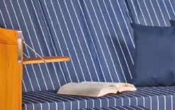 Strandkorb Baltic Dreisitzer PE Weiß Dessin Royal Blau 11 Strandkorb Baltic Dreisitzer PE Weiß Dessin Royal Blau -Schemel Shop strandkorb dreisitzer natur weiss royal blau sc00771 2