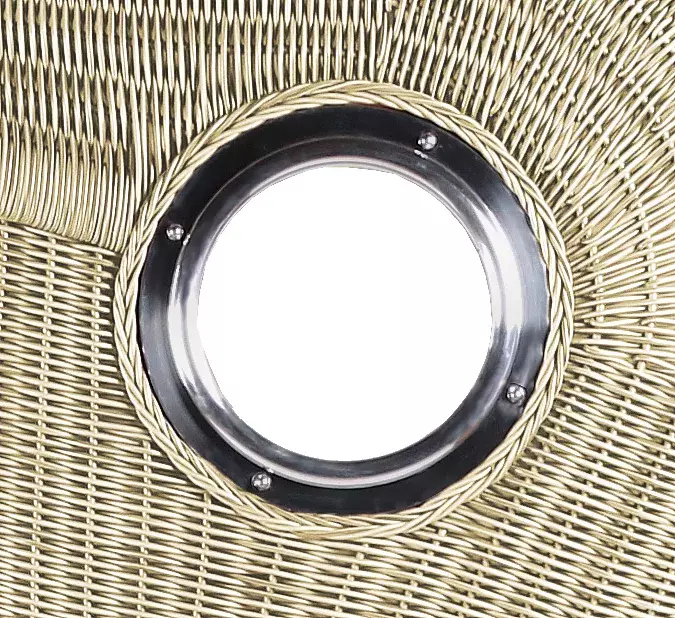 Strandkorb Norderney Teak Bullauge PE Shell Dessin 506 8 Strandkorb Norderney Teak Bullauge PE Shell Dessin 506 – Bild 6