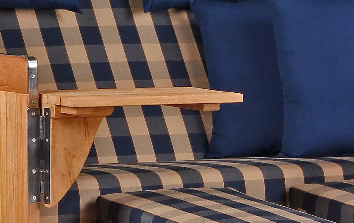 Strandkorb Norderney Teak Bullauge PE Grey Dessin 507 5 Strandkorb Norderney Teak Bullauge PE Grey Dessin 507 – Bild 3