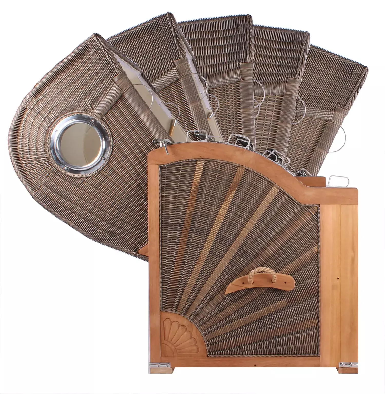 Strandkorb Norderney Teak Bullauge PE Grey Dessin 534 8 Strandkorb Norderney Teak Bullauge PE Grey Dessin 534 – Bild 6