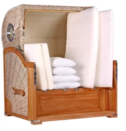 Strandkorb Norderney Teak Bullauge PE Shell Dessin 534 -Schemel Shop strandkorb norderney teak shell polstergivjkobmhxj7e