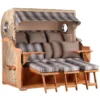 Strandkorb Norderney XXL Teak Bullauge PE Shell Dessin 522 2 Strandkorb Norderney XXL Teak Bullauge PE Shell Dessin 522 -Schemel Shop strandkorb norderney xxl teak shell 522 sc01813