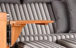 Strandkorb Norderney XXL Teak Bullauge PE Shell Dessin 545 11 Strandkorb Norderney XXL Teak Bullauge PE Shell Dessin 545 -Schemel Shop strandkorb norderney xxl teak shell 545 sc01811 2