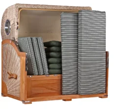 Strandkorb Norderney XXL Teak Bullauge PE Shell Dessin 504 14 Strandkorb Norderney XXL Teak Bullauge PE Shell Dessin 504 -Schemel Shop strandkorb norderneyxxl teak bullauge shell dessin504 mp01801 2