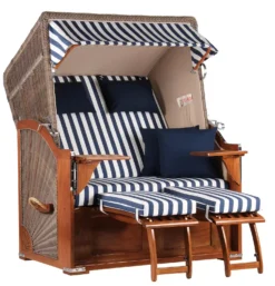 Strandkorb Spiekeroog Mahagoni PE Grey Dessin 518