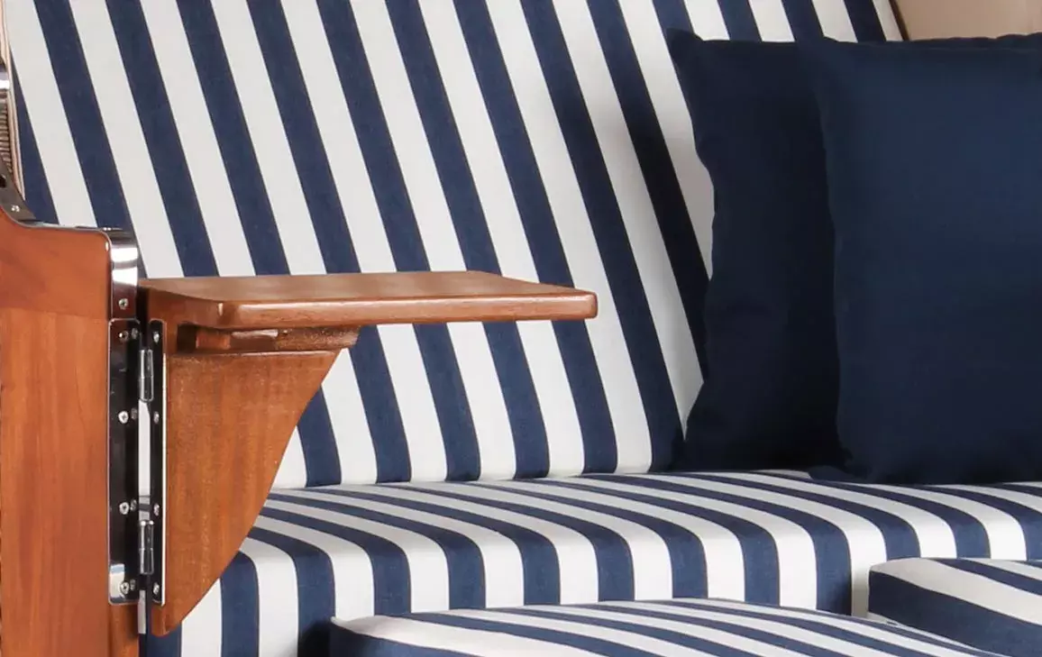 Strandkorb Spiekeroog Mahagoni PE Grey Dessin 518 5 Strandkorb Spiekeroog Mahagoni PE Grey Dessin 518 – Bild 3