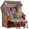 Strandkorb Spiekeroog Mahagoni PE Grey Dessin 522 -Schemel Shop strandkorb spiekeroog mahagoni grey 522 sc01137