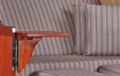 Strandkorb Spiekeroog Mahagoni PE Grey Dessin 501 -Schemel Shop strandkorb spiekeroog mahagoni grey dessin501 gw01101 2