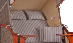 Strandkorb Spiekeroog Mahagoni PE Grey Dessin 501 -Schemel Shop strandkorb spiekeroog mahagoni grey dessin501 gw01101 3