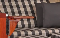 Strandkorb Spiekeroog Mahagoni PE Grey Dessin 505 -Schemel Shop strandkorb spiekeroog mahagoni grey dessin505 gw01105 2