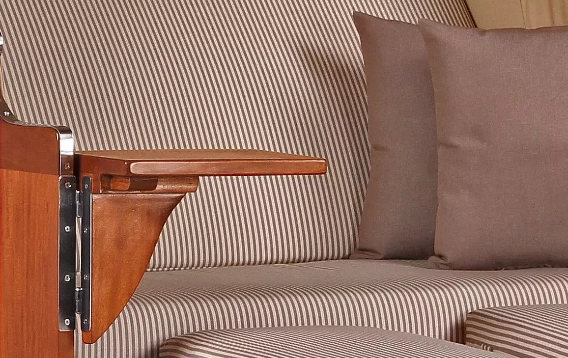 Strandkorb Spiekeroog Mahagoni PE Grey Dessin 510 5 Strandkorb Spiekeroog Mahagoni PE Grey Dessin 510 – Bild 3