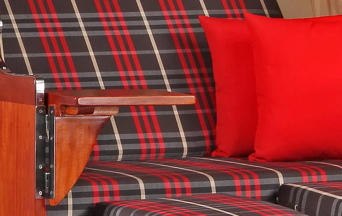 Strandkorb Spiekeroog Mahagoni PE Grey Dessin 529 5 Strandkorb Spiekeroog Mahagoni PE Grey Dessin 529 – Bild 3