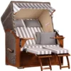 Strandkorb Spiekeroog Mahagoni PE Grey Dessin 513