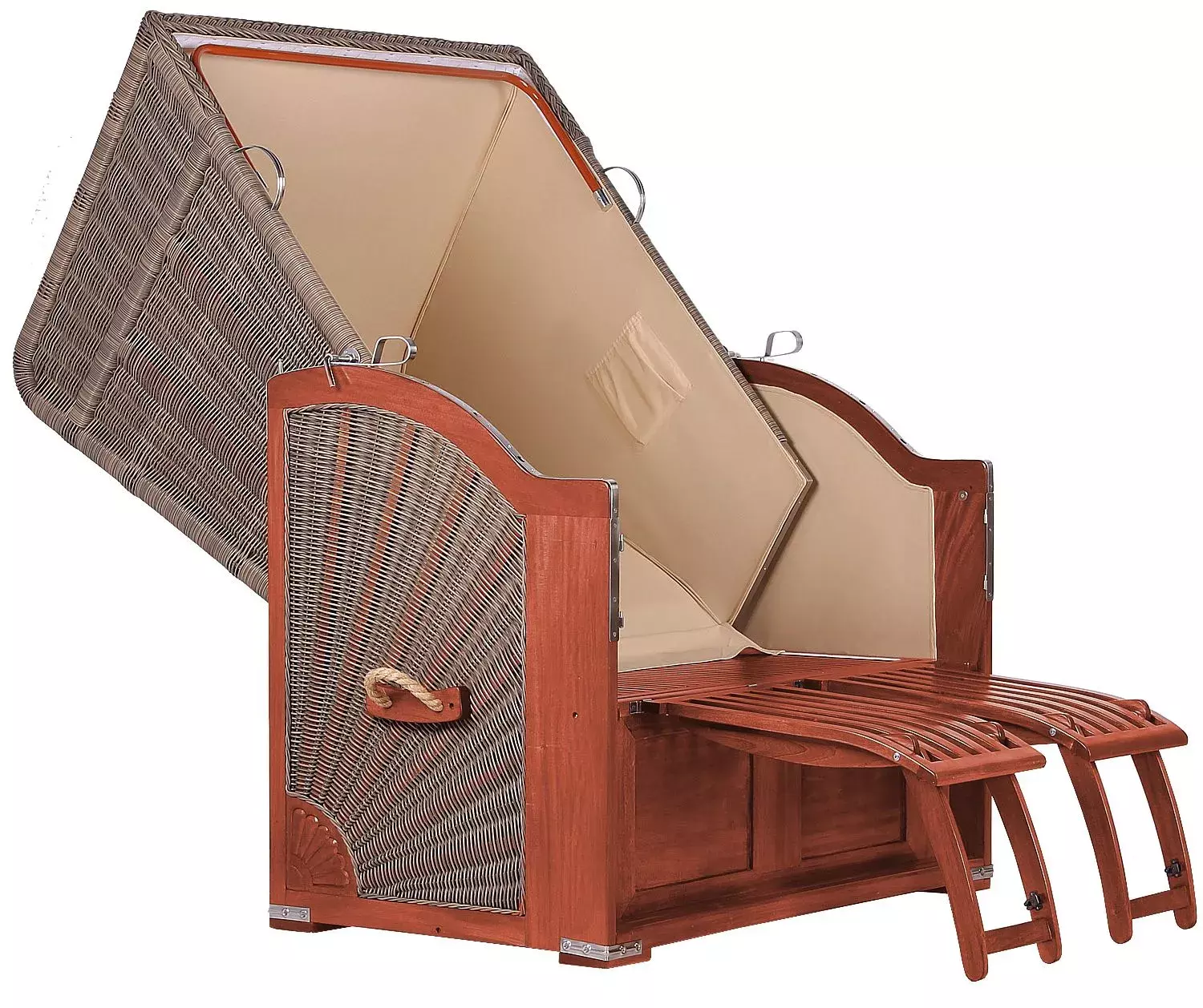 Strandkorb Spiekeroog Mahagoni PE Grey Dessin 544 12 Strandkorb Spiekeroog Mahagoni PE Grey Dessin 544 – Bild 10