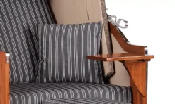 Strandkorb Spiekeroog Single Mahagoni PE Grey Dessin 500-KOMPLETTSET -Schemel Shop strandkorb spiekeroog single mahagoni grey 500 sc01880 2