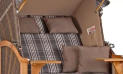 Strandkorb Spiekeroog Teak PE Grey Dessin 522 15 Strandkorb Spiekeroog Teak PE Grey Dessin 522 -Schemel Shop strandkorb spiekeroog teak grey 522 sc01237 3