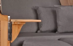 Strandkorb Spiekeroog Teak PE Grey Dessin 551 16 Strandkorb Spiekeroog Teak PE Grey Dessin 551 -Schemel Shop strandkorb spiekeroog teak grey 551 mp01281 2