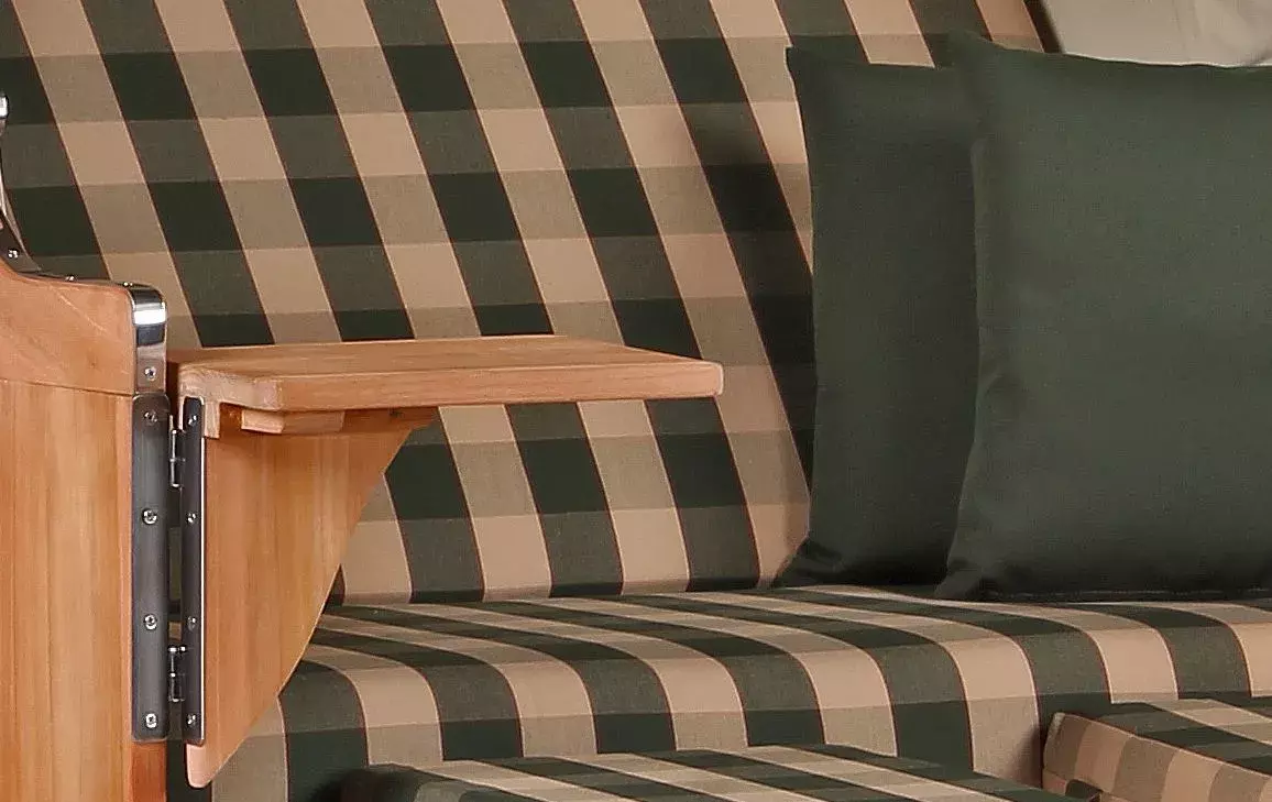 Strandkorb Spiekeroog Teak PE Grey Dessin 506 5 Strandkorb Spiekeroog Teak PE Grey Dessin 506 – Bild 3