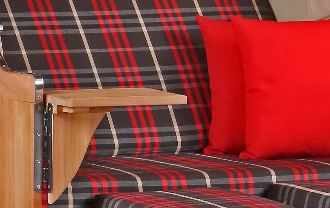 Strandkorb Spiekeroog Teak PE Grey Dessin 529 5 Strandkorb Spiekeroog Teak PE Grey Dessin 529 – Bild 3